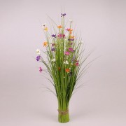 Декоративна композиція Трава з квітами 97 см. Flora 72905