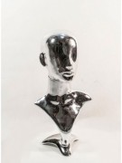 Манекен Hoz бюст с головой Аватар металлизированный (платина)