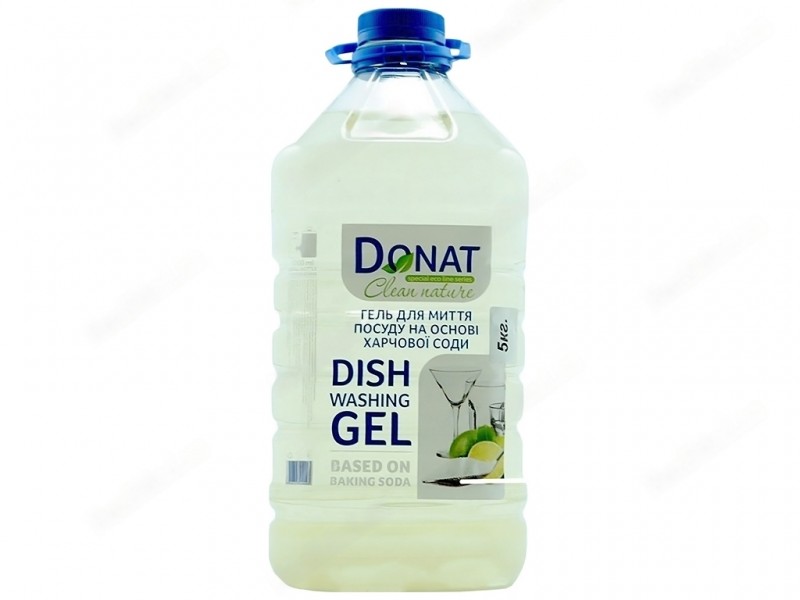 Гель Hoz для мытья посуды Donat Clean, на основе пищевой соды, 5л.
