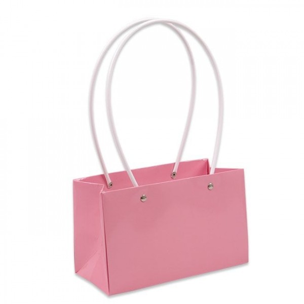 Бумажная нежно-розовая сумочка для цветов (5 шт.) Flora 29771