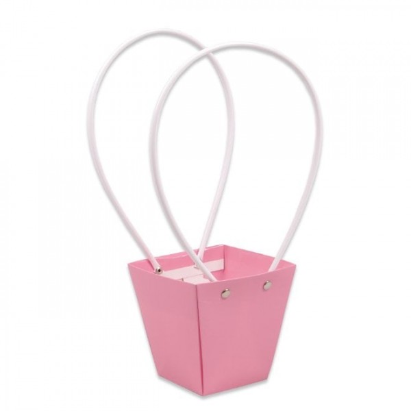 Бумажная нежно-розовая сумочка для цветов (5 шт.) Flora 29767