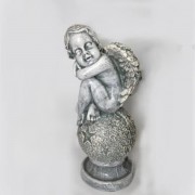 Статуетка Ангел на кулі зірка 36 см (1002) Сірий