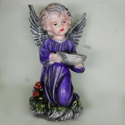 Статуэтка Ангелочек с блюдцем 35 см (1011) Фиолетовый