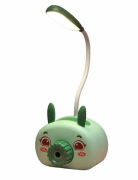 Лампа настільна з точилкою органайзером для ручок та підставкою телефону Зелений