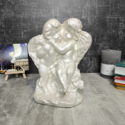 Статуэтка Два ангела на камнях 38 см (1005) Белый