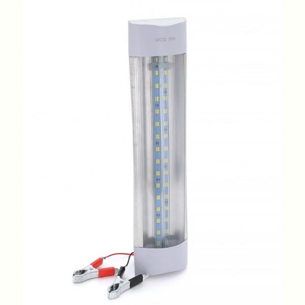 Лампа светодиодная POWERMASTER T8, 12V, 30 см, зажимы, BOX