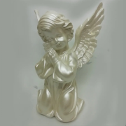 Статуетка з гіпсу Ангелочок з крилами 28 см (1010) Білий