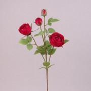 Ветка Розы Flora красная 73293