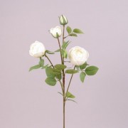 Ветка Розы Flora белая 73296