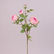 Ветка Розы Flora светло-розовая 73294