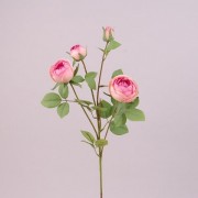 Ветка Розы Flora темно-розовая 73291
