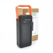 Power bank 40000 mAh Solar, YM-636, Input: 5V/2.1A, Output: 5V /2.1A, Black, BOX