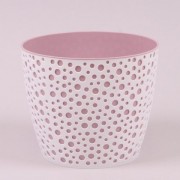 Горшок пластмассовый Flora розовый 11см.86001