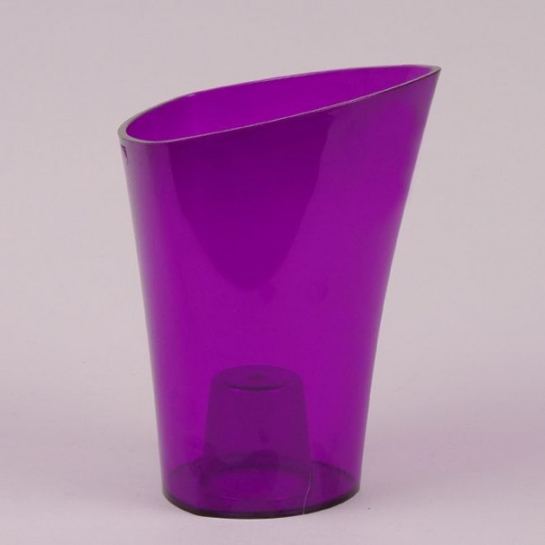 Горщик пластиковий Flora фіолетовий 14.5см.81841