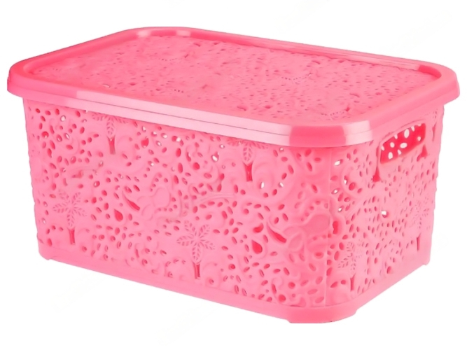 Кошик R plastic Ажур, 10л, 33,5x23,5x16см, рожевий, 512433