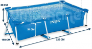 Intex 28270, каркасный бассейн Rectangular Frame Pool 220 х 150 х 60 см