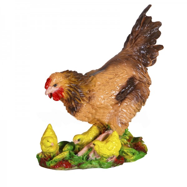Садовая фигура Hoz Курица с цыплятами, 40 см