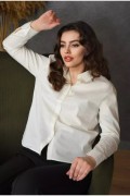 Рубашка женская с декором белого цвета M 04 154885