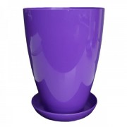 Горшок Hoz с подставкой Глянец глубокий фиолетовый, 1.2 л
