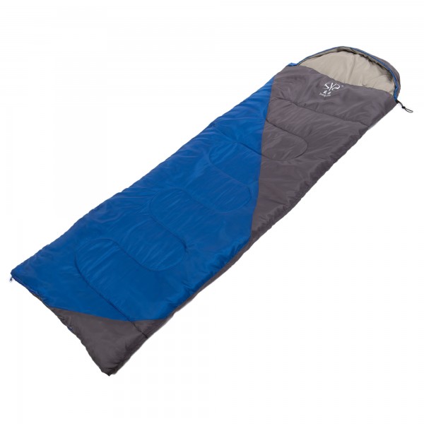 Спальний мішок ковдра з капюшоном Zelart Shengyuan SY-D02-2 Сірий/Синій