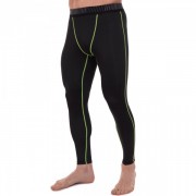 Компрессионные штаны тайтсы для спорта LIDONG UA-500-1 размер 3XL цвет Черный-Зеленый