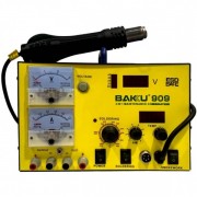 Паяльна станція BAKKU BK-909 цифрова індикація, паяльник + фен, з  внутр. БЖ 0-15В 1А