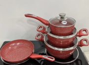 Набор кастрюль и сковорода с гранитным антипригарным покрытием Higher Kitchen HK-315 7 предметов