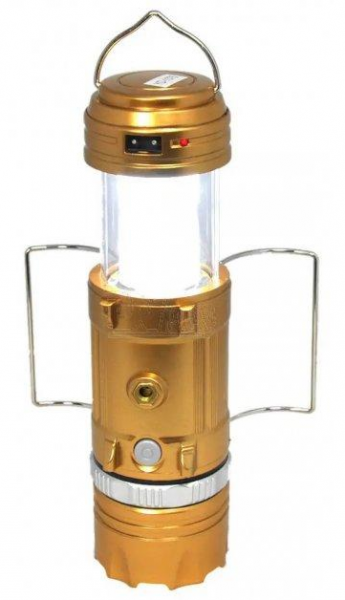 Кемпінговий ліхтар на сонячній батареї GSH-9699 Золотий, лампа ліхтар у намет з акумулятором