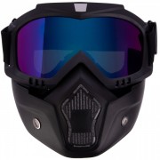 Захисна маска-трансформер SP-Sport MT-009-BKB чорний дзеркальні лінзи