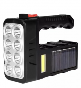 Світлодіодний ручний акумуляторний ліхтар BL 7701B COB з повербанком та сонячною панеллю з USB