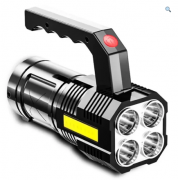 Портативний точковий ручний ліхтар BL-X508, прожекторний, водонепроникний, з USB, 1200 мАг, чорний