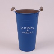 Кашпо металлическое Flora синее Flowers & Garden 38873