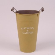 Кашпо металлическое Flora желтое Flowers & Garden 38875