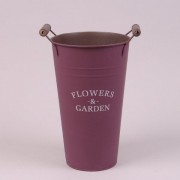 Кашпо металлическое Flora фиолетовое Flowers & Garden 38872