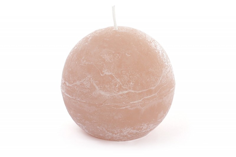 Свеча в форме шара 8см, цвет - розово-коричневый B008_1-7.1