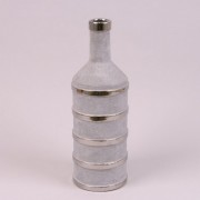 Ваза керамическая Flora с серебряными полосками H-35 см. 38609