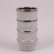 Ваза керамическая Flora с серебряными полосками H-25 см. 39101