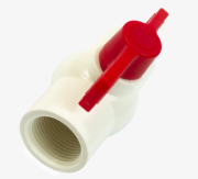 Кран кульовий пластиковий PVC 1
