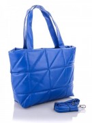 Сумочка женская шоппер стеганная небольшая 1182-17/08-1, 23*18 см, синяя Dpolo