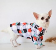 Сорочка для собак  Dogs Bomba клiтинка з полуницею RUB-41/2 Розмір 2