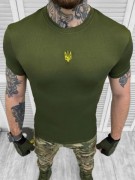 Тактическая штурмовая футболка puncher oliva gold с тризубом, размер XL