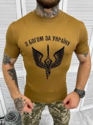Летняя тактическая милитари футболка coyot влагоотводящая, размер M