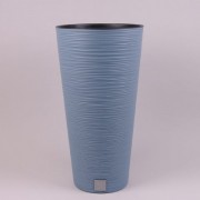Горшок пластмассовый с вкладом Flora голубой 30см. 92392