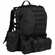 Рюкзак тактичний Mil-Tec великий (55л) + обвіс, чорний