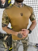 Летняя тактическая футболка мультикам мужская полиэстер coolpass отводит влагу, размер L