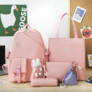 Рюкзак 5 в 1 школьный для девочки розовый CLBD