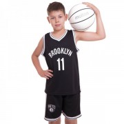 Форма баскетбольная детская NBA BROOKLYN 11 SP-Sport 3578 XL Черный-белый