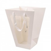 Бумажная белая сумочка для цветов Flora (12 шт.) 39190