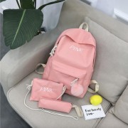 Рюкзак 3 в 1 школьный для девочки розовый Pink (набор: рюкзак, пенал, сумочка)