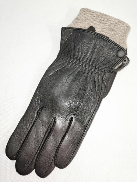 Чоловічі рукавички натуральна шкіра Anjela SWMX-202 р. 10 Чорний